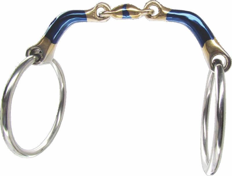 Bombers Loose Ring Bradoon Elliptical Dressage Control - Horse Bit Emporium