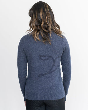 Fager Charlie Cashmino & Wool Sweater Navy - Horse Bit Emporium