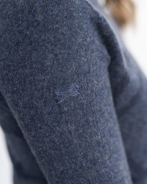 Fager Charlie Cashmino & Wool Sweater Navy - Horse Bit Emporium