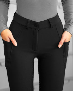 Fager Elsa Winter Breeches Black - Horse Bit Emporium