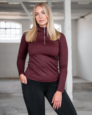 Fager Emma Long Sleeve Burgundy - Horse Bit Emporium