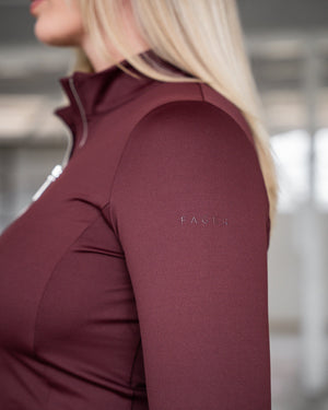 Fager Emma Long Sleeve Burgundy - Horse Bit Emporium