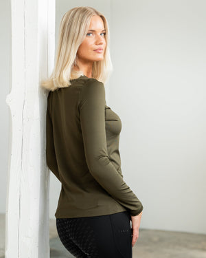 Fager Fia Long Sleeve T-shirt Green - Horse Bit Emporium