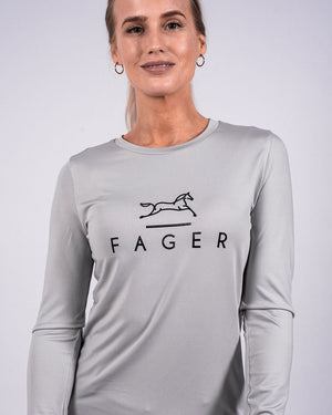 Fager Fia Long Sleeve T-shirt Grey - Horse Bit Emporium