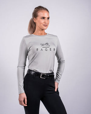 Fager Fia Long Sleeve T-shirt Grey - Horse Bit Emporium