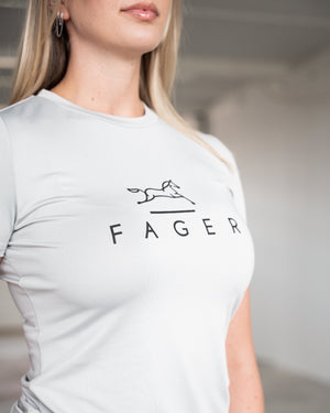 Fager Fia Short Sleeve T-shirt Grey - Horse Bit Emporium