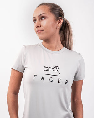 Fager Fia Short Sleeve T-shirt Grey - Horse Bit Emporium