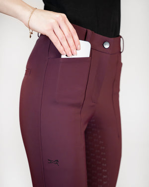 Fager Freya Hybrid Breeches Burgundy - Horse Bit Emporium