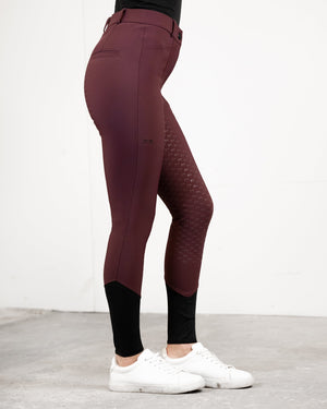 Fager Freya Hybrid Breeches Burgundy - Horse Bit Emporium