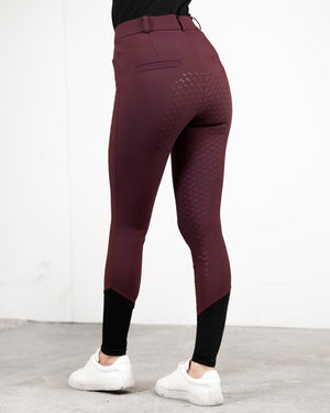 Fager Freya Hybrid Breeches Burgundy - Horse Bit Emporium