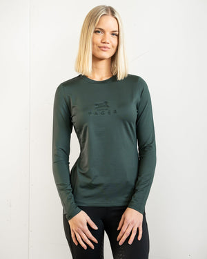 Fager Ida Long Sleeve T-Shirt Dark Green - Horse Bit Emporium