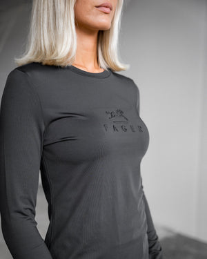 Fager Ida Long Sleeve T-Shirt Dark Grey - Horse Bit Emporium