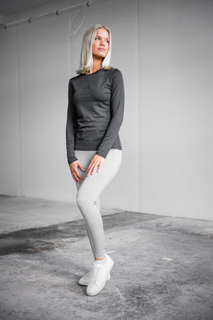 Fager Ida Long Sleeve T-Shirt Dark Grey - Horse Bit Emporium