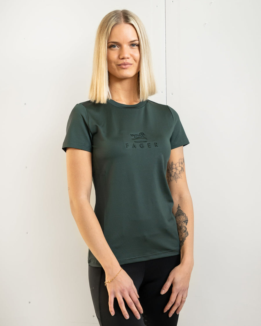 Fager Ida Short Sleeve T-Shirt Dark Green - Horse Bit Emporium