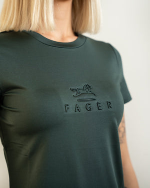 Fager Ida Short Sleeve T-Shirt Dark Green - Horse Bit Emporium