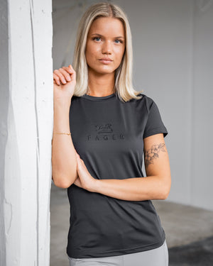 Fager Ida Short Sleeve T-Shirt Grey - Horse Bit Emporium