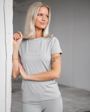 Fager Ida Short Sleeve T-Shirt Light Grey - Horse Bit Emporium