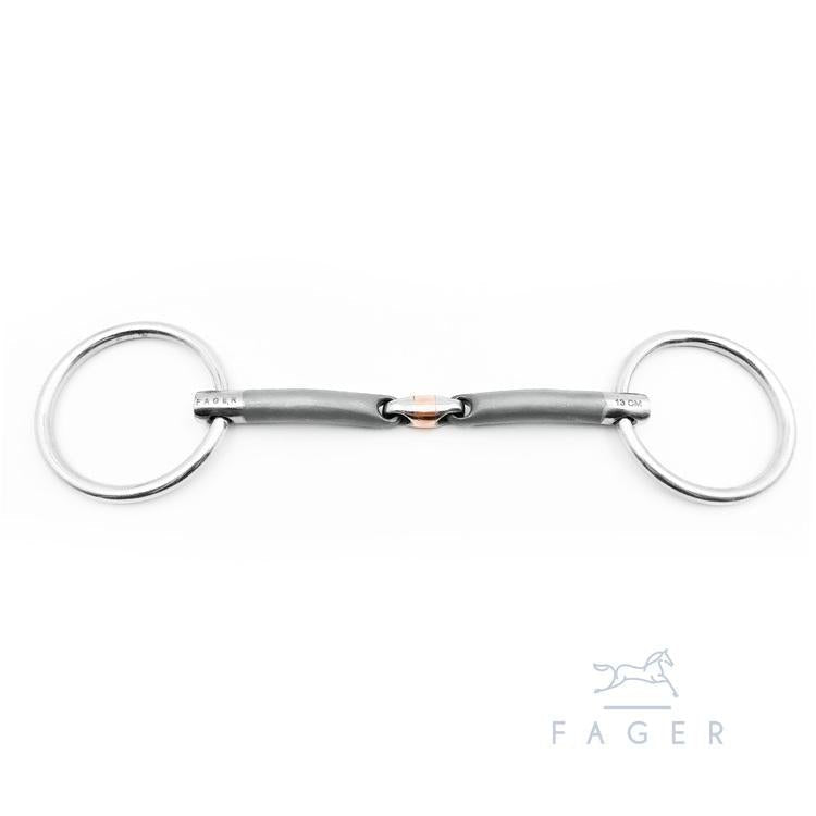 Fager Oliver Sweet Iron Loose Ring Bradoon - Horse Bit Emporium