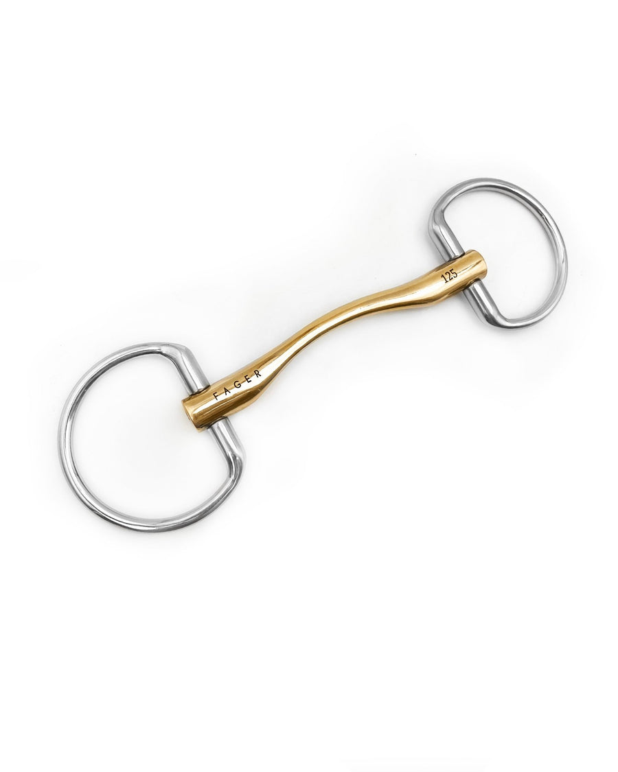 Fager Owen Sweet Gold Fixed Cheek - Horse Bit Emporium