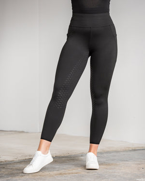 Fager Stella High Waisted Full Seat Comfort Leggings Black - Horse Bit Emporium