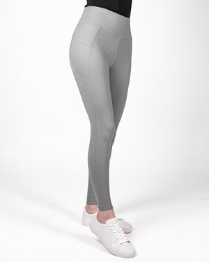 Fager Stella High Waisted Full Seat Comfort Leggings Grey - Horse Bit Emporium