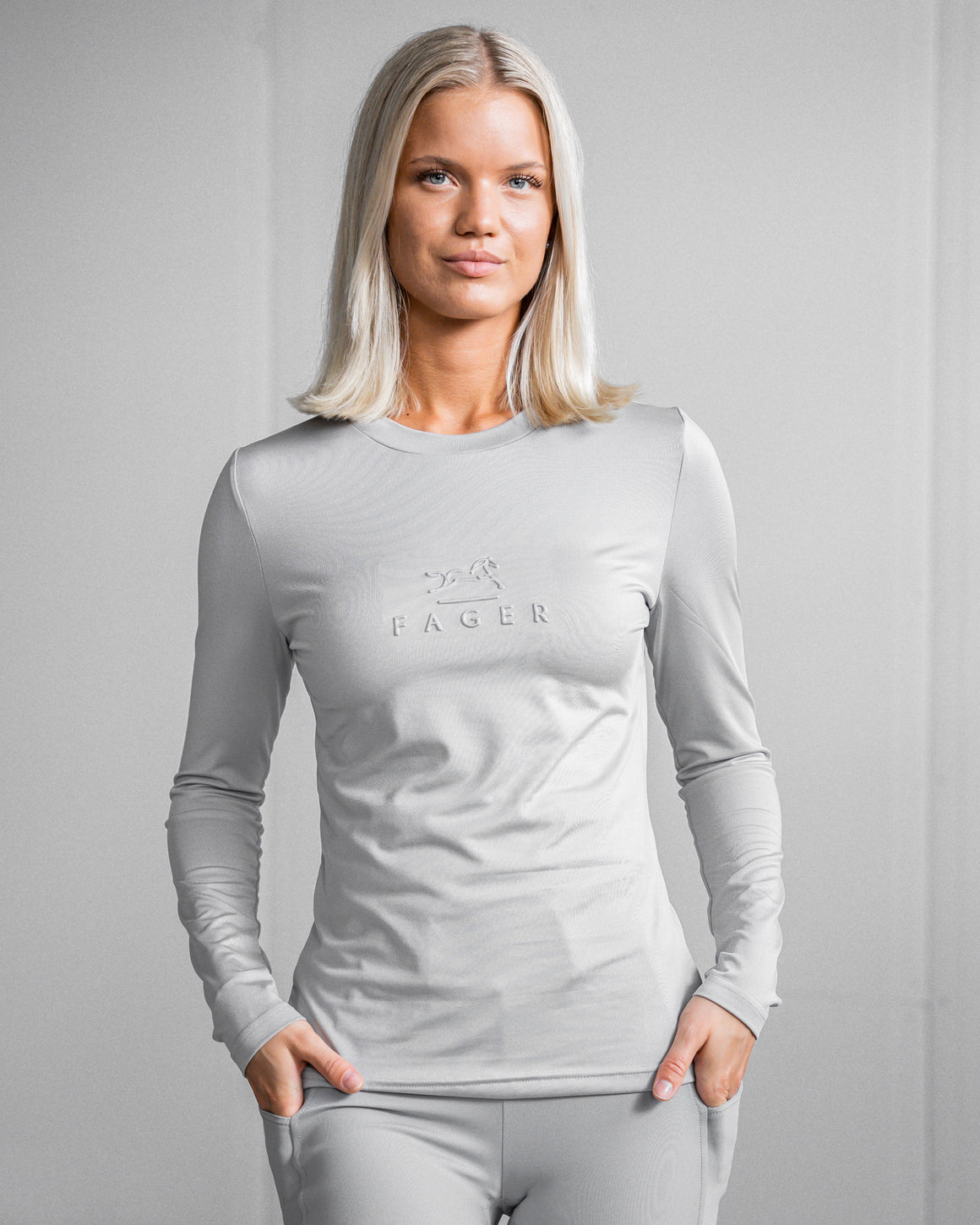 Fager Ida Long Sleeve T-Shirt Light Grey