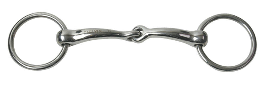 Korsteel PONY Loose Ring Bradoon Curved Single Joint 4.5" - Horse Bit Emporium