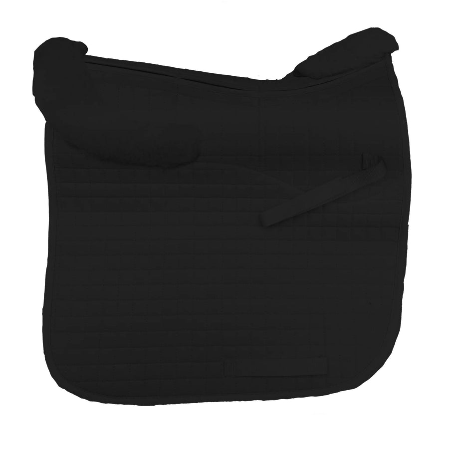 Majyk Equipe Dressage Pad Correction with Impact Shims Black Merino Wool - Horse Bit Emporium