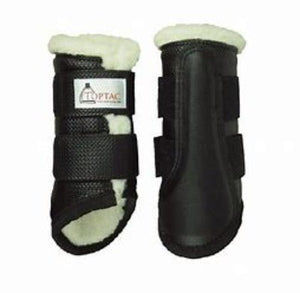 Toptac Fleece Tendon Boot Black - Horse Bit Emporium