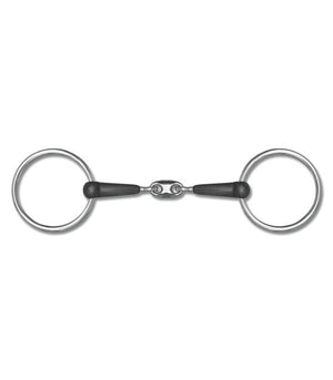 Waldhausen Loose Ring Double Joint Rubber Covered Bit 65213 - Horse Bit Emporium