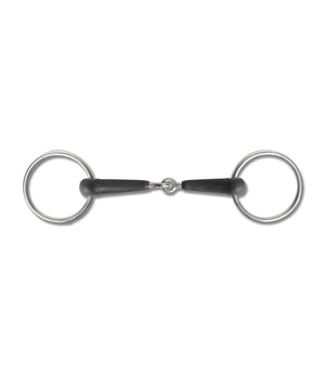 Waldhausen Loose Ring Single Joint Rubber Covered Bit 65212 - Horse Bit Emporium