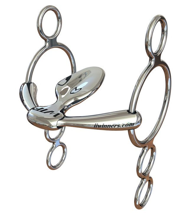 Winning Tongue Plate 4 - Ring Gag with Extended Plate - Horse Bit Emporium