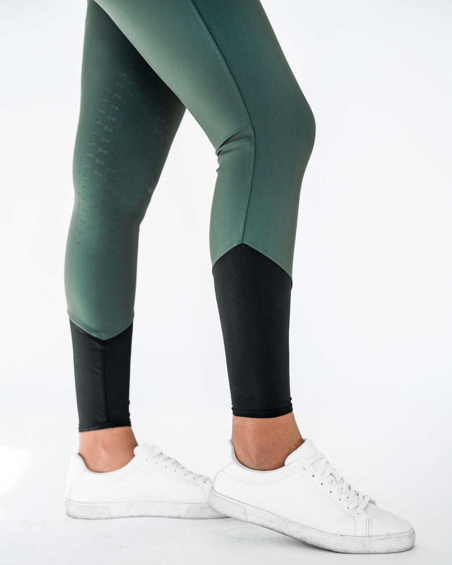 Fager Freya Hybrid Breeches Green - Horse Bit Emporium